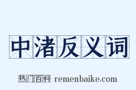 中渚反义词是什么意思的图片